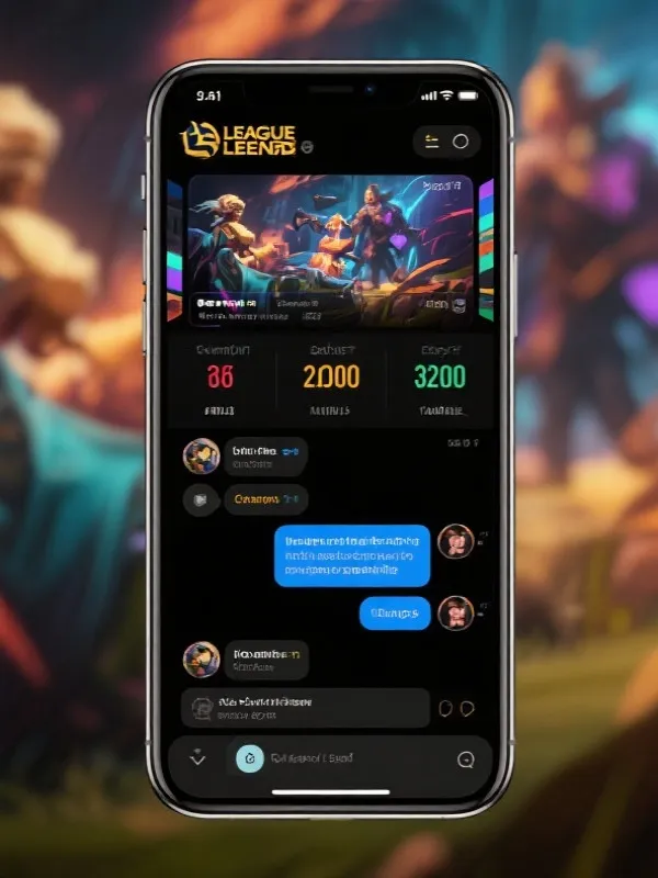 英雄联盟直播 App Interface